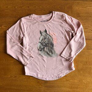 Carhartt peach pink horse shirt 3T